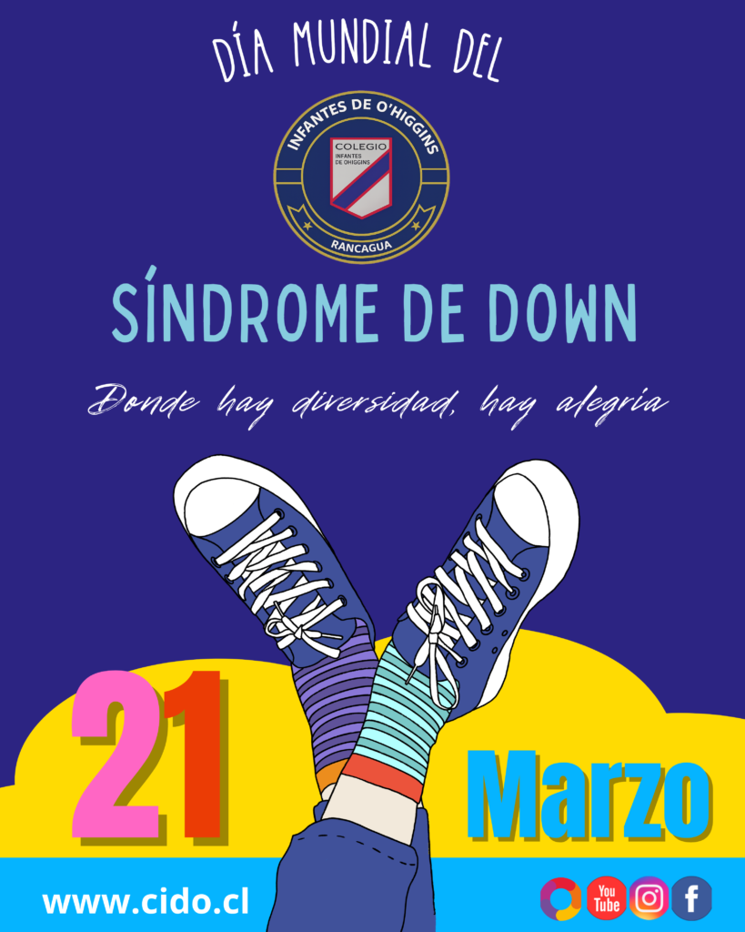 Post de Instagram Síndrome de Down Calcetines Dispares Ilustrado Azul (1)